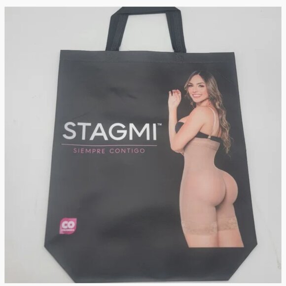 NEW Colombian SMI02253 STAGMI Bodysuit Shaper Black Control Medio Elegant Top+! - Picture 16 of 17